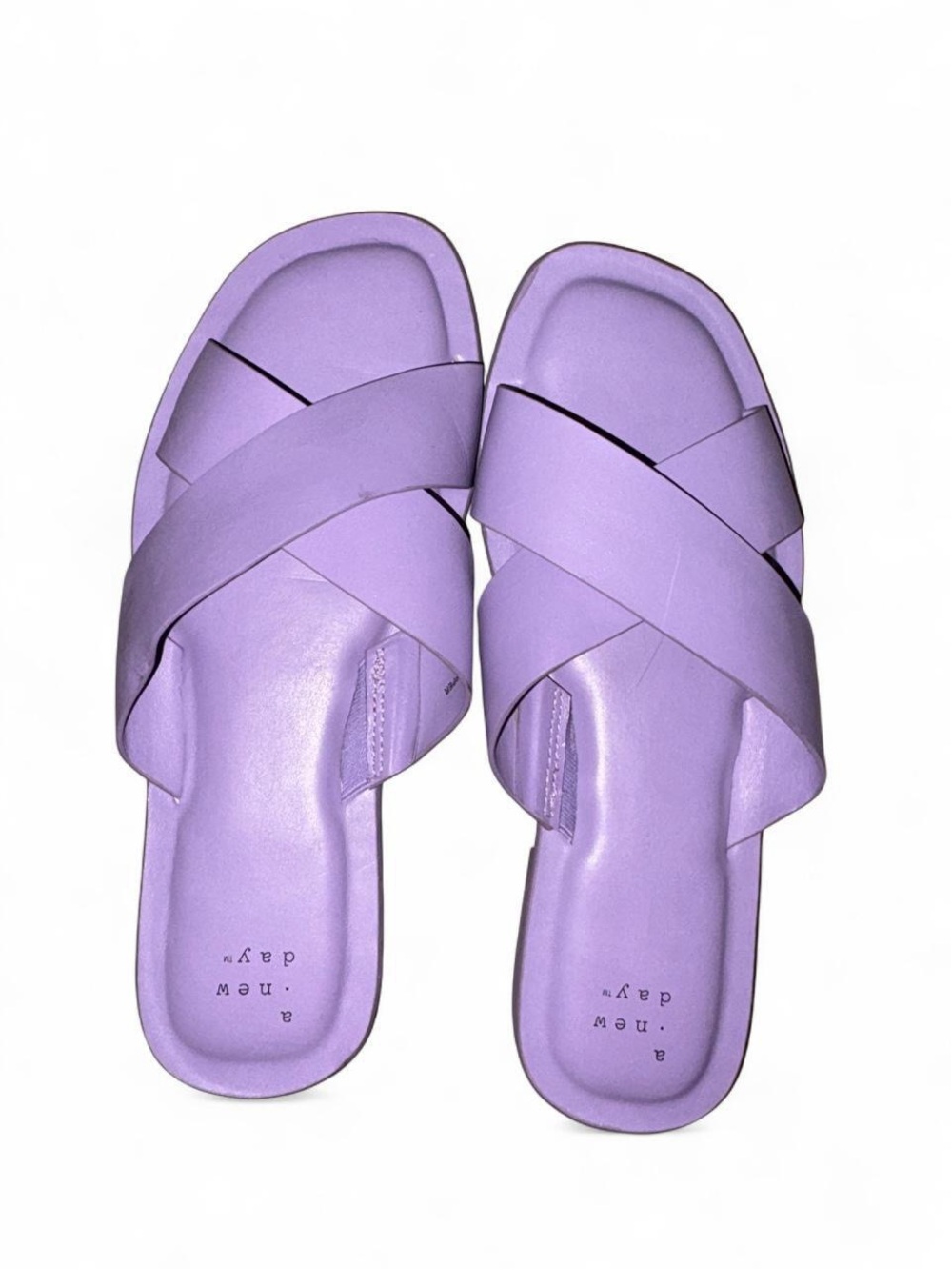 a new day Lavender Crossband Slide Sandals